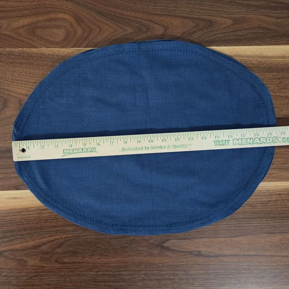 Food52 Five Two Navy Blue 100% Cotton Everyday Table Runner With 4 Placemats